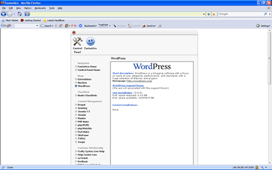 wordpress install 